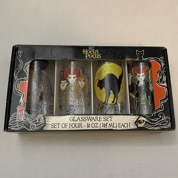 Disney Hocus Pocus Glassware Set — 4 10 oz glasses — Great gift! - Picture 7 of 8